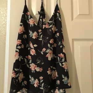 Grey Floral Tank